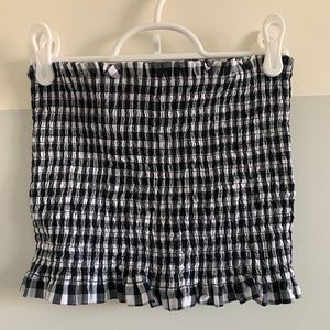 checkered tube top